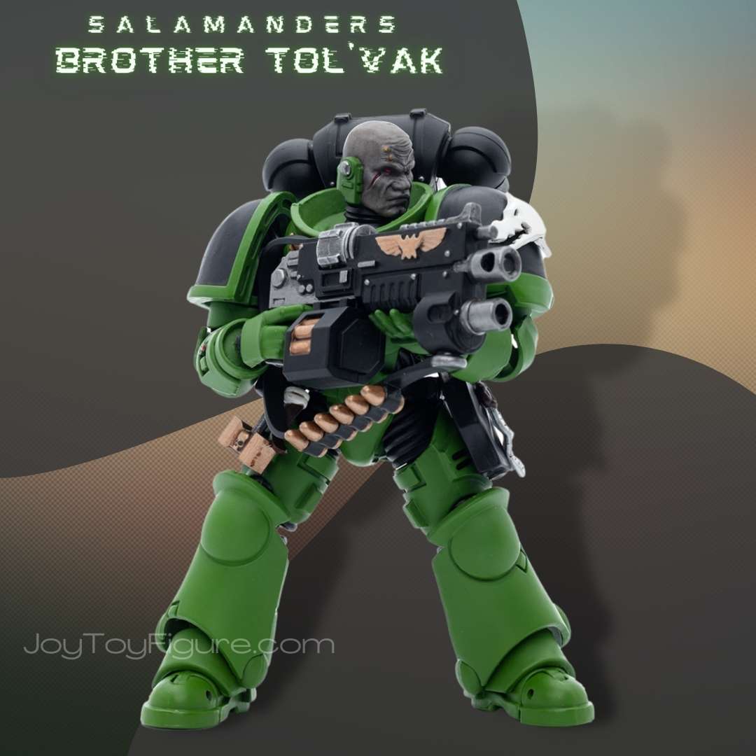 JoyToy Action Figure Warhammer 40K Salamanders Intercessors Brother Tol ...
